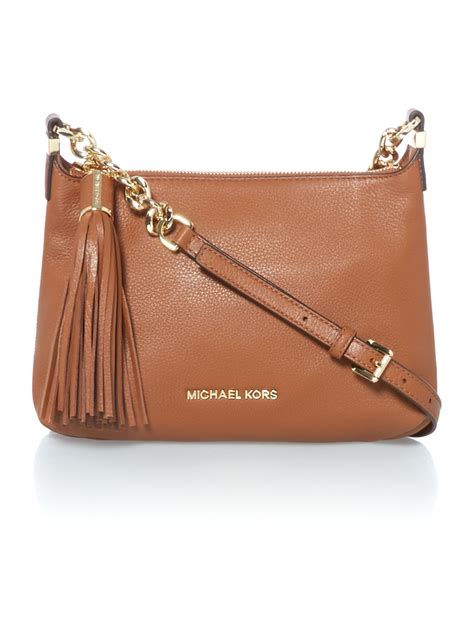 blue and tan michael kors bag|Michael Kors tan crossbody bag.